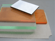 Perspex, wood and stainless steel for sign construction