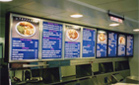 Backlit menu
