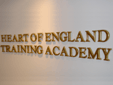 Sign with moulded perspex letters