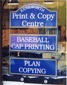 Window display using hanging panels
